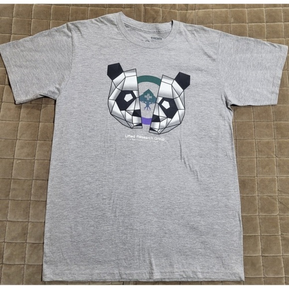 Lifted Research Group Geometric Panda Graphic T-Shirt Size Medium